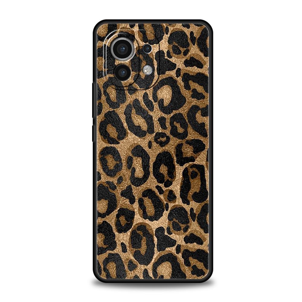 

Модный чехол для телефона с леопардовым принтом и цветком для Xiaomi 12T Pro 12 13 11 Ultra Mi Note 10 Lite 10T 5G 11X Pro 11T 9T, мягкий чехол Mi 10T Pro 5G
