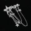 Punk Hair Clip for Women Girl Vintage Crystal Star Tassel Hairpins Harajuku Y2K Fashion Headwear Hair Jewelry Accessory