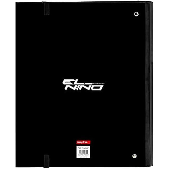 Classeur 4 anneaux - SAFTA - El Niñño Green Bali - 35 cm - 100 feuilles A4 - Noir