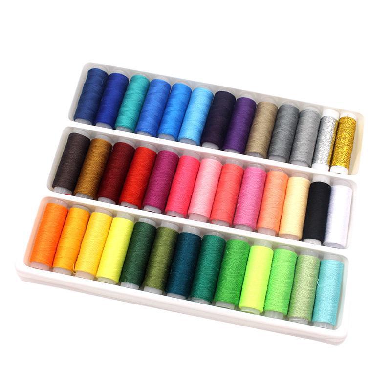 39-color Sewing Thread Box Set, Colored Household Polyester Thread Sewing Machine Thread Set, Sewing Thread Handmade