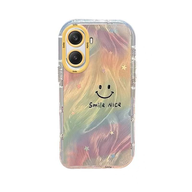 Colorful Smiley Face Suitable for Apple 16/15/14 Huawei Honor Xiaomi Phone Case 13 Pro Max Full Coverage Shockproof