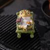 Color Changing Resins Rocking Chair Frogs Teas Pet Sculpture For Meditations Teas Ceremony Gift Decorative Ornament