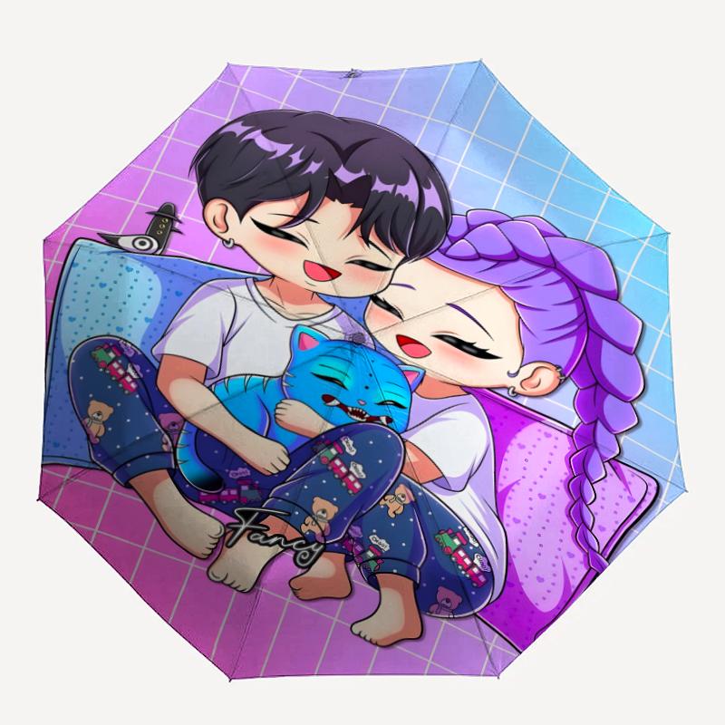1pc KPop Demon Hunters21 Umbrella, Sun Protection, And UV Shielding. It Has Eight Sturdy Ribs for Outdoor Use And Perfect Gift