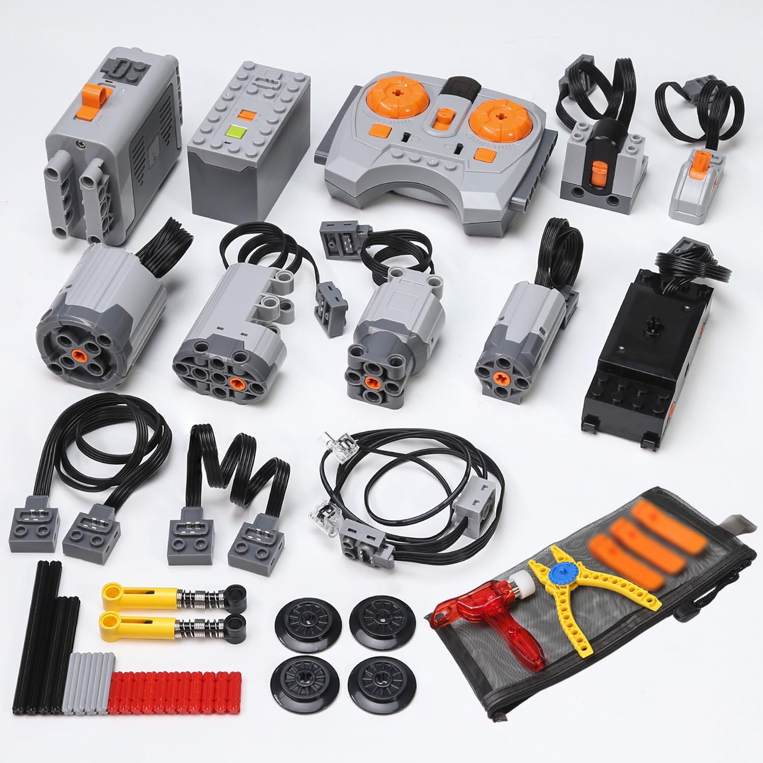 

AIMATRIX 41 Piece Power Functions Motor Set is compatible with Technic motor includes Battery Remote Extension Cable and Parts Kit for MOC Building
