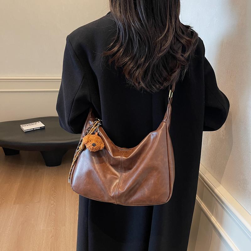 Vintage Leopard Print Tote Bag Women's Large Capacity Shoulder Bag Soft Leather Crossbody Bag