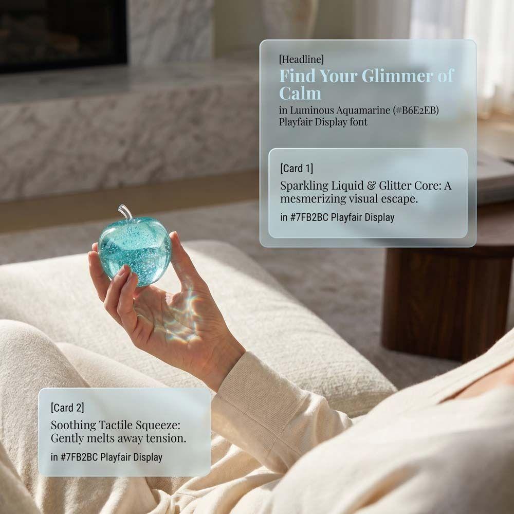 Soft Clear Jelly Squishy Ball Blue Maltose Squishy Toy Ball Quick-rebound Squeeze Toy  Office