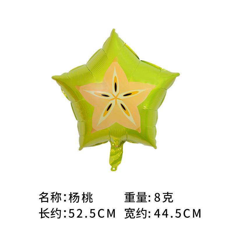 Мексиканская летняя вечеринка Украшенный фруктовый шар Тропический кактус Ананас Арбуз Тако Клубника Алюминиевый шар Star Fruit