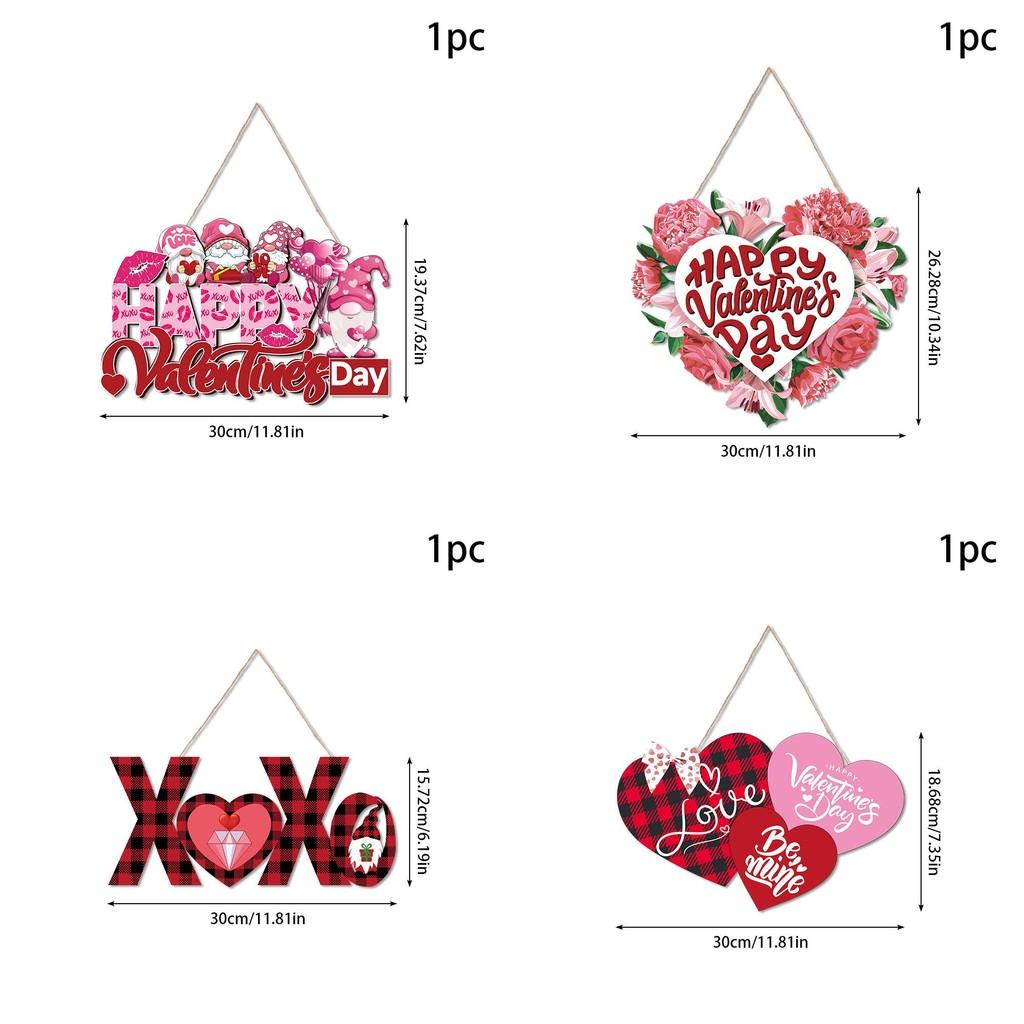 Heart Flower Paper Door Hanger Party Decor For Valentines Day Celebration