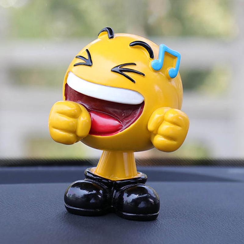 Car Interior Decoration Personality Shaking Head Doll Expression Chartered Car Center Console Car Decoration High-end Man