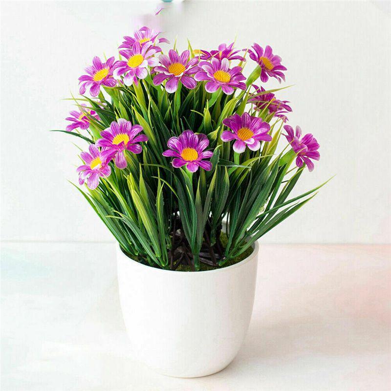 High Quality Artificial Flower Arrangement In Pot For Elegant Garden And Home Spaces