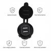 5V 4.8A Aluminium Alloy Dual USB Charger Socket Power For 12 24V Car