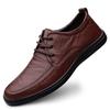 Luxury Brand Lace-up Leather Loafers Business Formal Men's Shoes Thick-soled Comfortable Soft-soled Casual Shoes High-quality