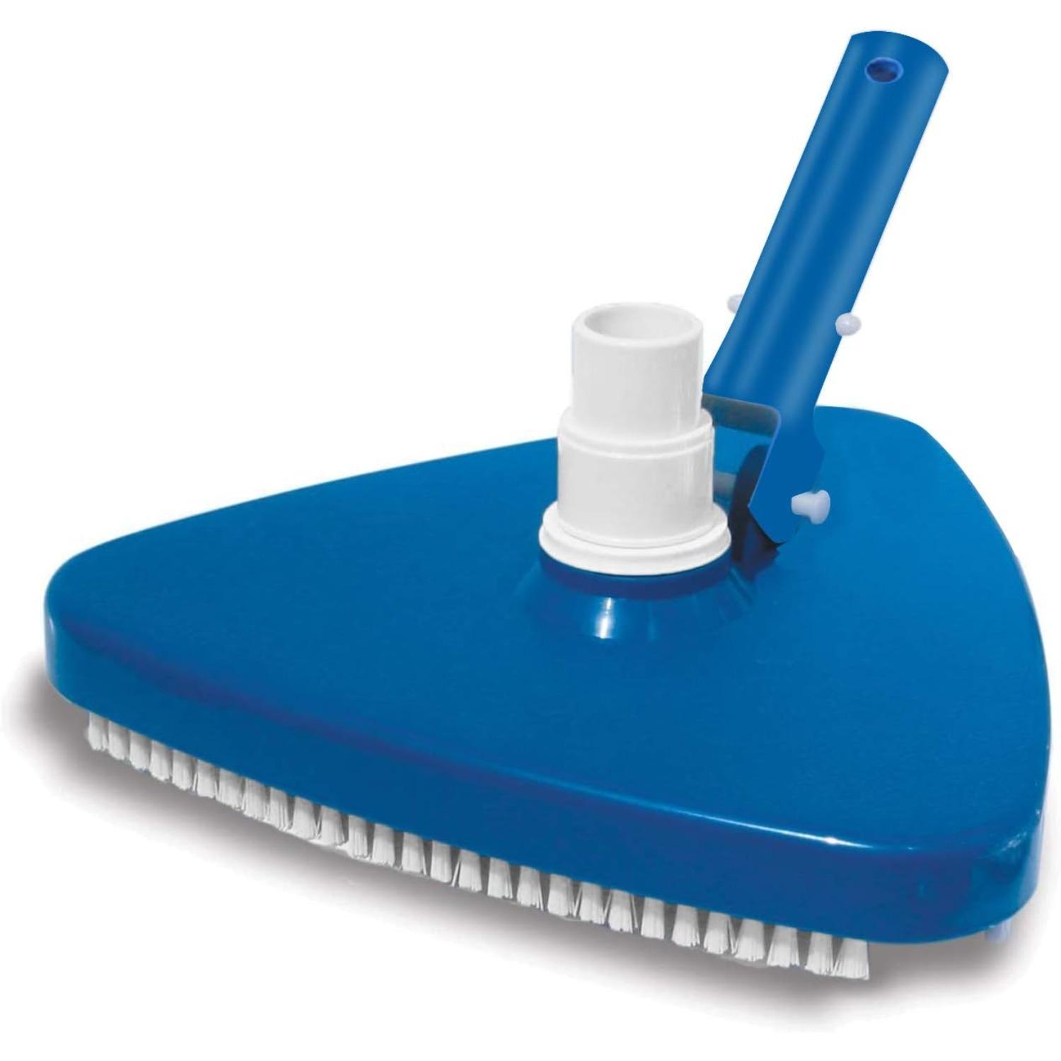Triangular Vinyl Pool Vacuum Head, Weighted Swimming Pool Vacuums for Above Ground & Inground Pools (Blue) синий