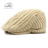 Retro Wool Beret Women's Autumn and Winter Knitted Hat Fleece Warm Cap Casual Forward Hat Men