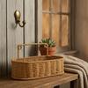 Wall Basket with Arched Handle Natural for Bathroom