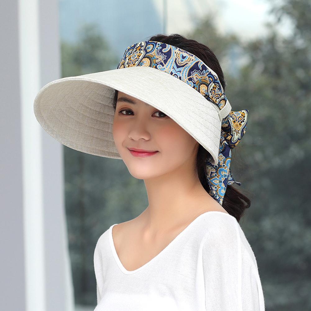 Women Sun Hat Wide Brim Uv Protective Summer Foldable Outdoor Cycling  Beach Cap