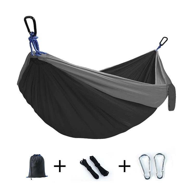 Popular Outdoor Nylon Hammock with Binding Ropes for Camping