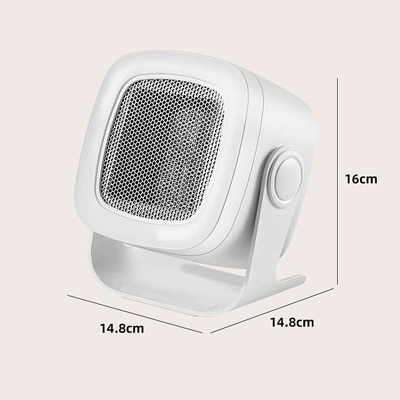 Desktop Electric Heater with Handle Quiet Portable Patio Heater Winter Warm Air Blower Mini Fan Heater for Room Home Office