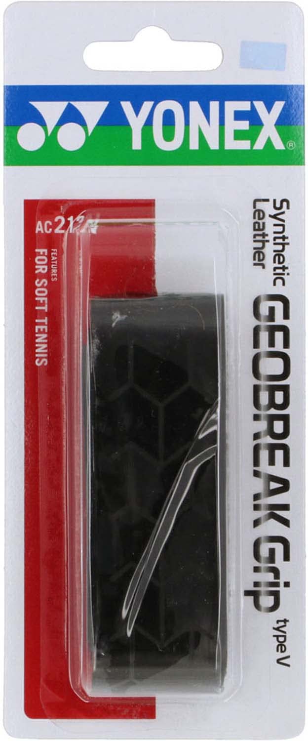 YONEX Tennis Grip Synthetic Leather GEO Grip Black AC212V Tape, V, (007), чёрный
