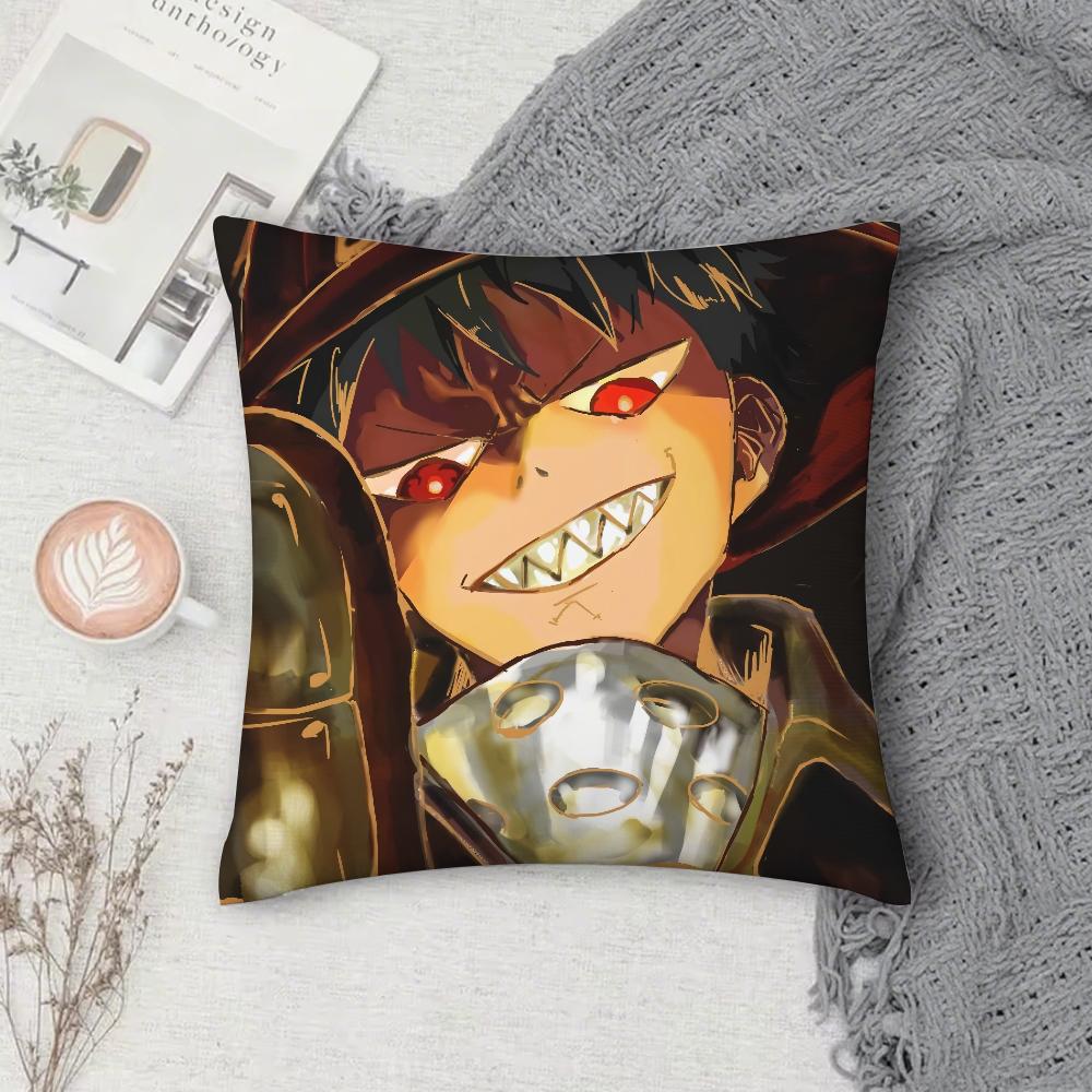 ANIME F-Fire COOL F-force Pillow Case Square Double-Sided Printing Short Plush Sofa Cushion Cover Bedroom Bedside Pillow