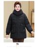 Plus Size Winter Fleece-Lined Cotton Coat for Middle-Aged & Elderly Women
