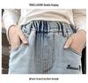 Girls' Spring 2025 Embroidered Butterfly Wide Leg Jeans - Korean Style Straight Leg Denim for Older Children