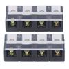 Terminal Strip Dual Rows High Current Screw Terminal Block with Cover 600V 60A 2pcs 4 Position