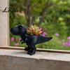 Unique Desktop Planter 3D Printed Dinosaur Planter, Small Flower Pot, Cute Animal Healing Decor Cactus Plant Container for Indoor Desk Home
