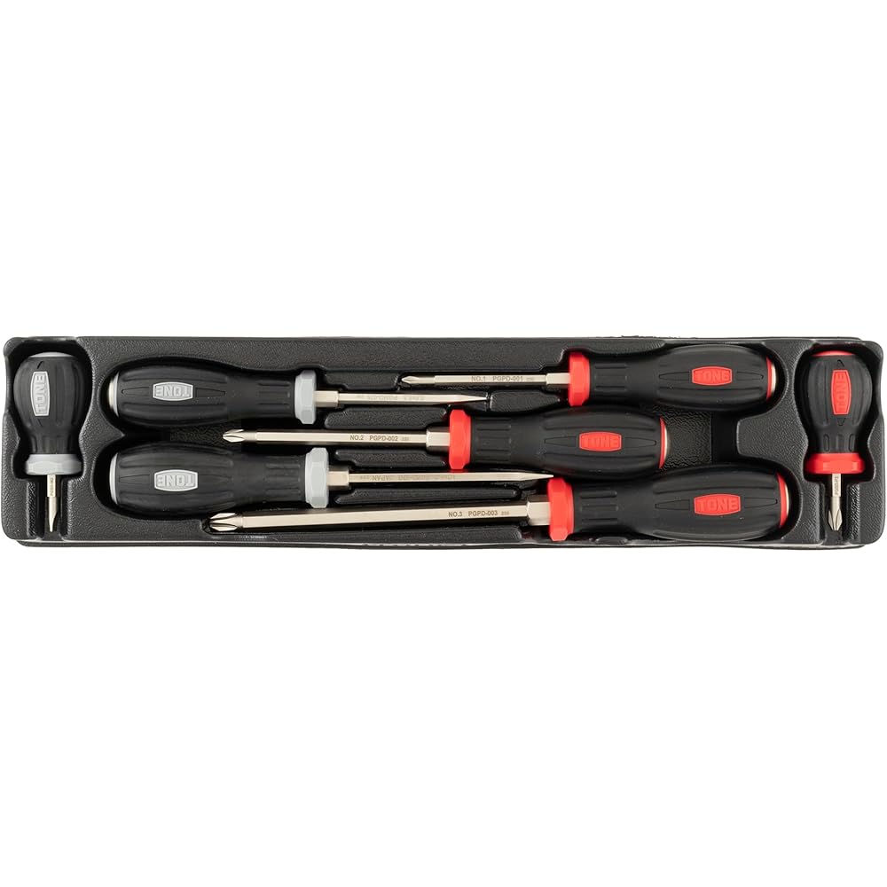

Tone Power Grip Screwdriver Set 7 Pieces Durable Ergonomic Design Tool Kit