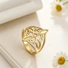 1 Stück Eleganter S-förmiger Hexenknotenring Irischer Keltischer Knotenring Edelstahl Retro Liebes-Talisman Schmuck Geburtstagsgeschenk