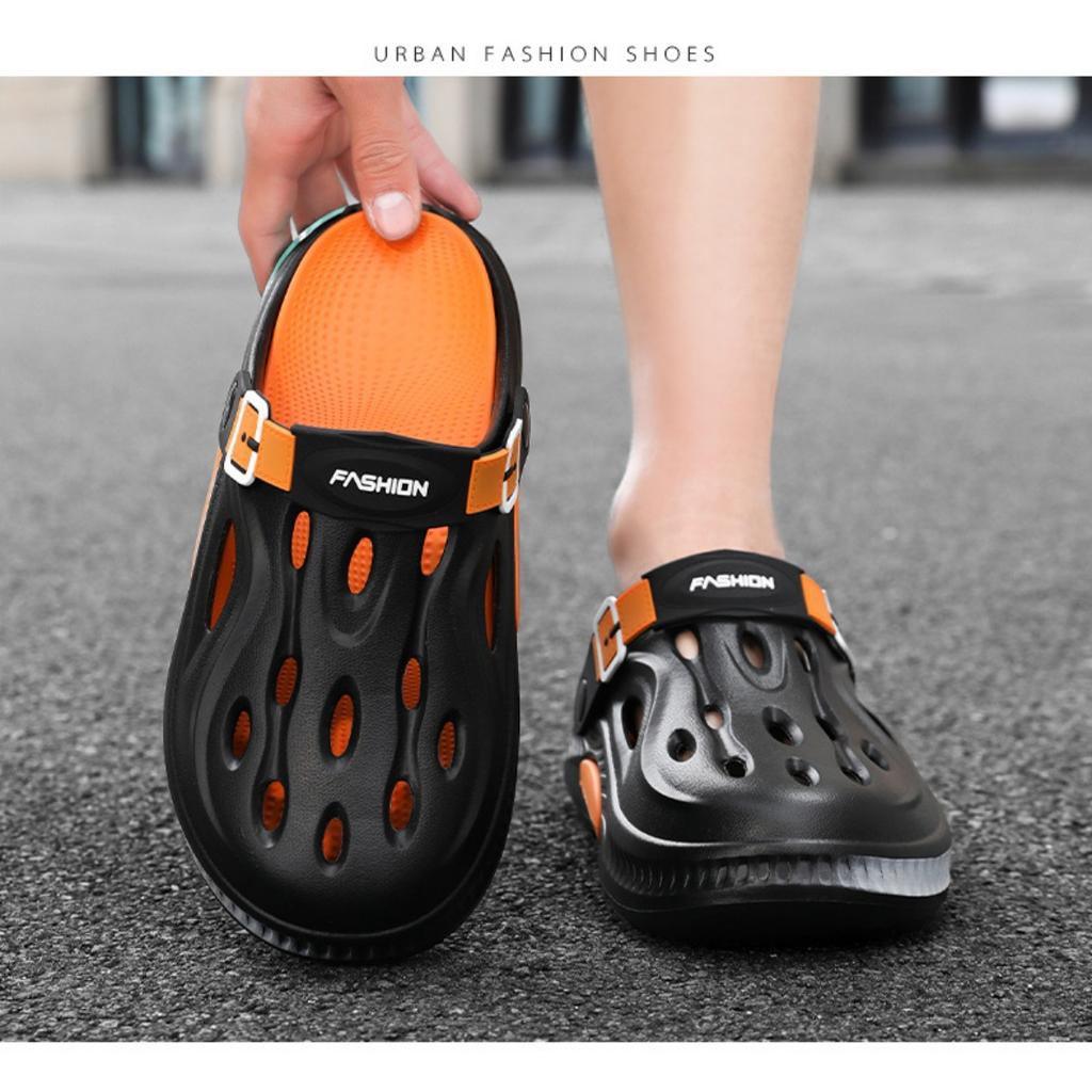 Men's Thick-Soled Perforated Summer Outdoor Comfortable Fashion New Beach Slip-On Sandals for Women