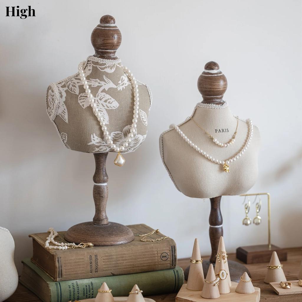 Necklace Display Stand Jewelry Earing Ring Display Chain Bust Stand Scarf Holder Mannequin Model Ornament Bedroom Decoration