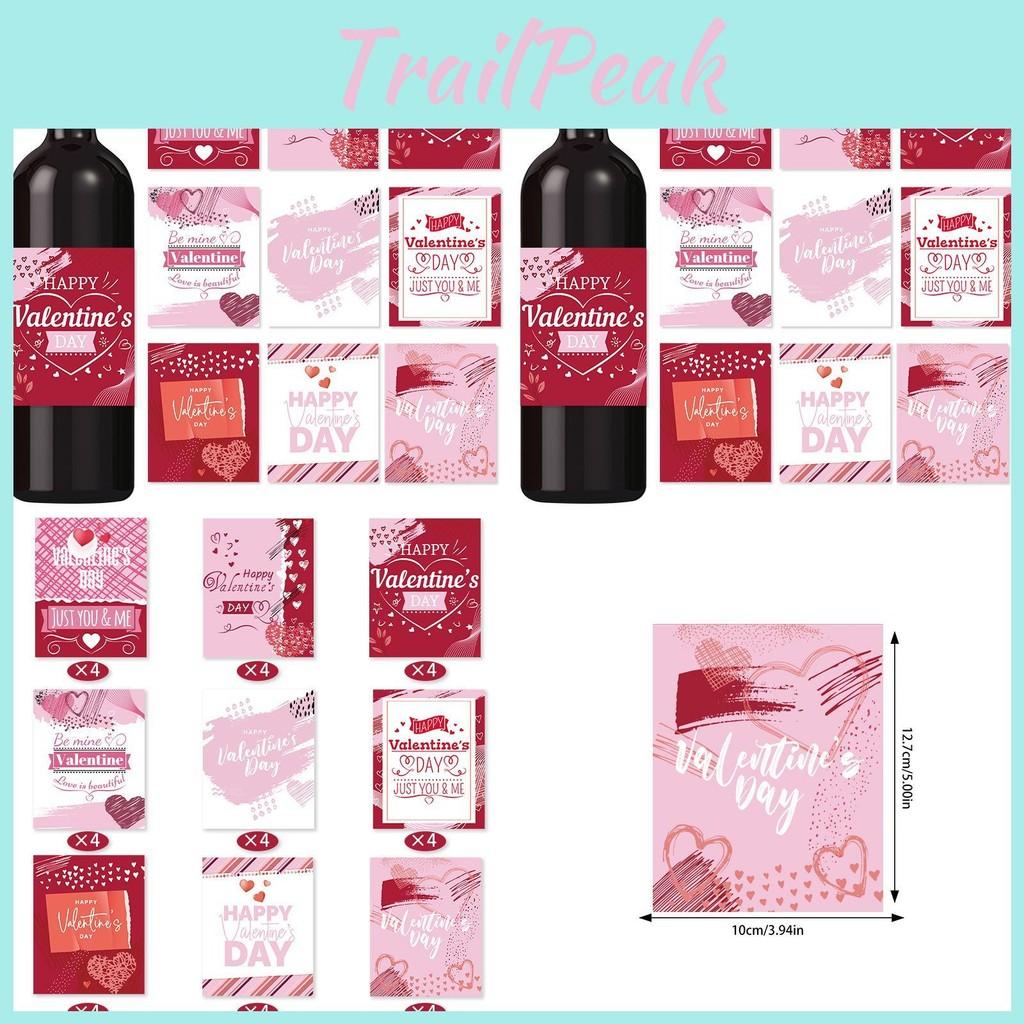 Day Valentines Party Decor Wine Bottle Labels With 36pcs For Romantic Events