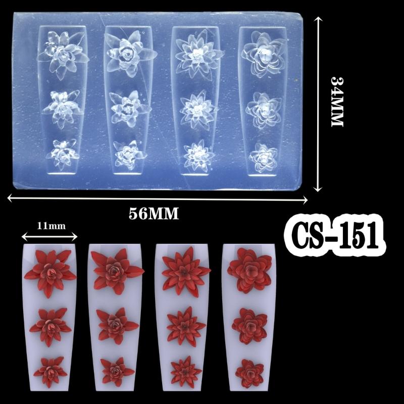 Silicone Nails Embellishment Molds Flower Theme Small Accessories Crafting Molds Suitable for Beauty Enthusiasts Present