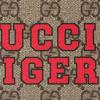 Gucci Vintage Logo Print Kurzes Falt-Canvas- und Lederportemonnaie Herrenportemonnaie Ebenholzbraun 671652-US7EC-9396