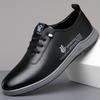 2024 Spring and Autumn New Men's Daily Casual Leather Shoes Men's Soft-soled Soft Leather Foot Sneakers Versatile Flat Shoes 6869