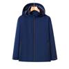 Chaqueta Fina para Hombre de Alta Transpirabilidad de Una Capa Orificio de Ventilación Oculto Impermeable Cremallera Grande Gorro Desmontable Clip