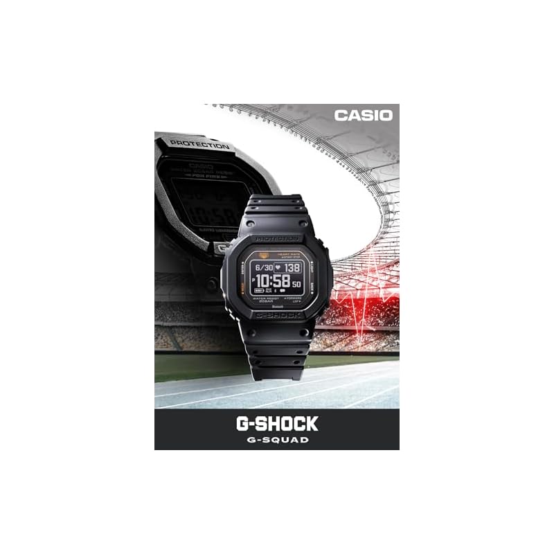 Casio G-Shock Watch [Official Japanese Product] G-SQUAD Heart Rate Monitor with Bluetooth, DW-H5600MB-1A4JR, Men's, Black