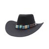Tibetan Jazz Hat Men's and Women's Outdoor Travel Sunshade Woolen Hat Western Cowboy Hat European and American Western Cowboy Hat