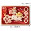 Red Year of The Horse Door Mat Non-slip Soft Pony New Year Floor Mat Water Absorption Blessing Words Carpet Entrance Mat