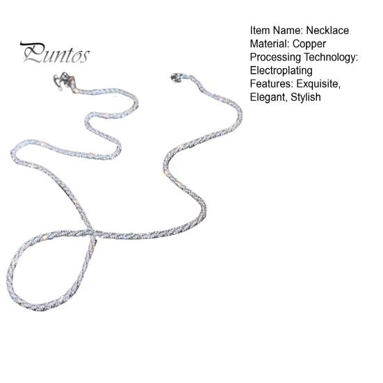 Silver Chain Necklace Silver Plated Women Clavicle Choker Thin Necklace Jewelry for Daily Wear Gifts Dates Parties