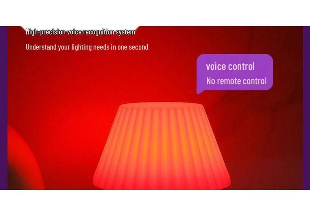 Smart Multi-color LED Desk Lamp with Voice Control & Eye Protection, USB Bedside Night Light