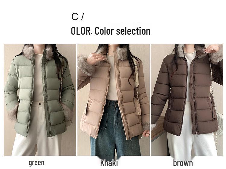 Trendy Korean-Style Black Short Thick Warm Cotton Winter Jacket 2026