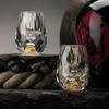 2/6pcs Luxurious Crystal Golden Mountain Shot Glass, Exquisite Handcrafted Spirits Glasses for Whiskey, Vodka & Home Bar Decor