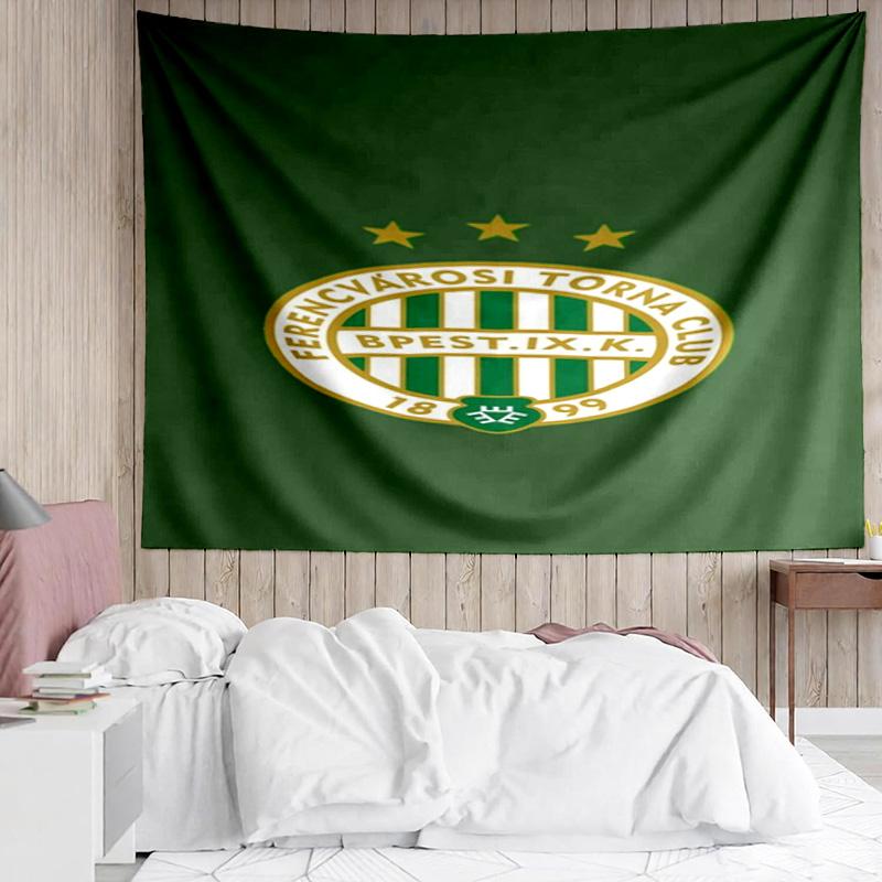 Ferencvaros TC Football Club Tapestry Accessories Playroom Tapestry, for Bedroom,Livingroom, dormitory Room Wall Decor Fan Birthday Gifts