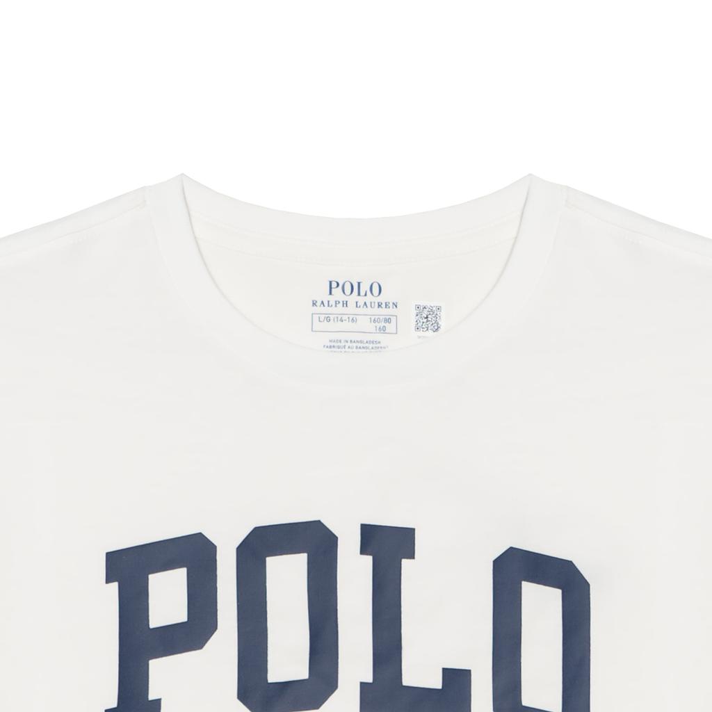 Polo Ralph Lauren Kids Logo Print Crew Neck Straight Cut Short Sleeve T-Shirt Kids Tops White CWPOTSHY8020990100