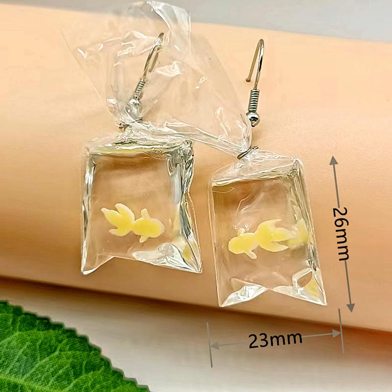 Handmade Fish Earrings 5 Colours Choose From Plastic Emulation Goldfish Earrings Funky Earrings Quirky Earrings Fashion Jewelry