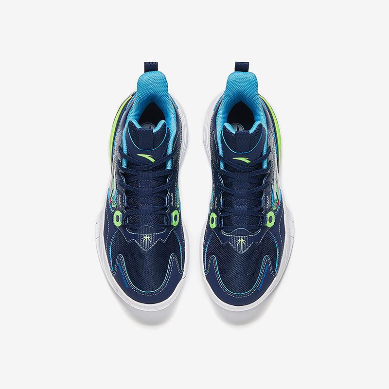 Anta Kids Synthetic Leather Fabric Trendy Fashion Non-Slip Wear-Resistant Breathable Low-Top Basketball Shoes Men sneaker A12511106-1