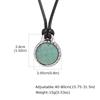 Faceted Sparkling Natural Stone Pendant for Men,Adjustable Black Cord Long Chain Tiger Eye Stone Collars,Stylish Jewelry Gift