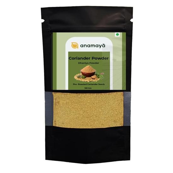 Dhania Powder | Dhaniya Powder 100gm | Coriander Powder 100gm | Pre- Roasted Coriander Powder | Packed in an aesthetic stand up resealable pouch 100GM